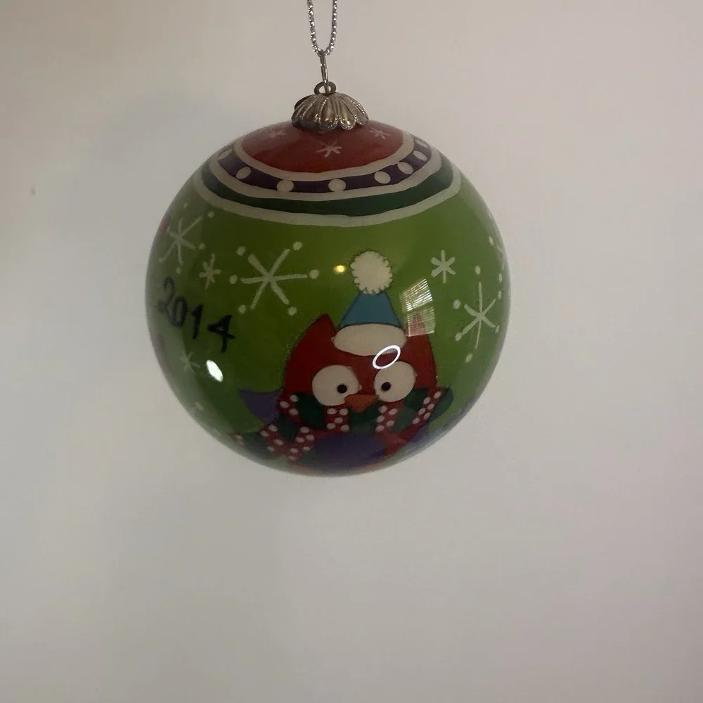 Pier One Collectible Li Bien Owls Ornament 2014 B Beautifully Made‎ Christmas